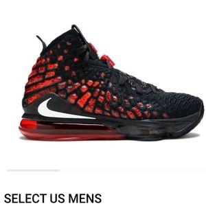 Lebron 17 - Infrared VI - Nike Black and Red Athletic Sneakers